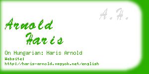 arnold haris business card
